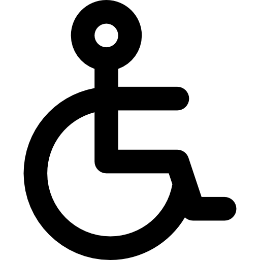 車椅子 Basic Rounded Lineal icon