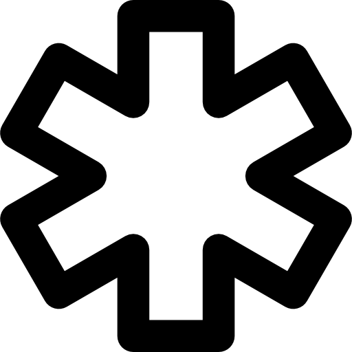 asterisco Basic Rounded Lineal icono