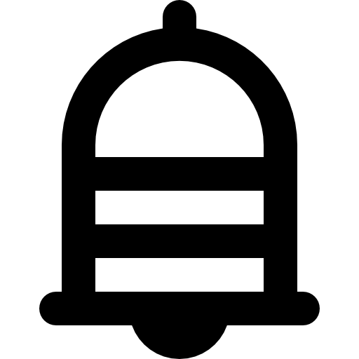 dzwonek Basic Rounded Lineal ikona