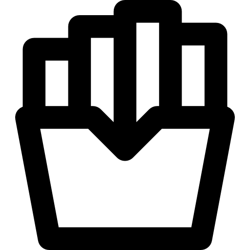frytki Basic Rounded Lineal ikona