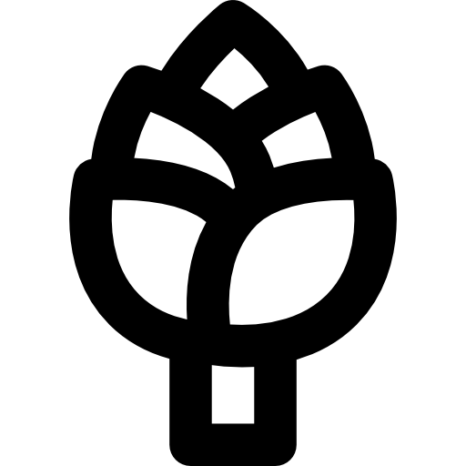 karczoch Basic Rounded Lineal ikona