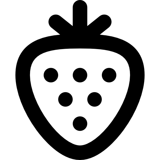 fraise Basic Rounded Lineal Icône