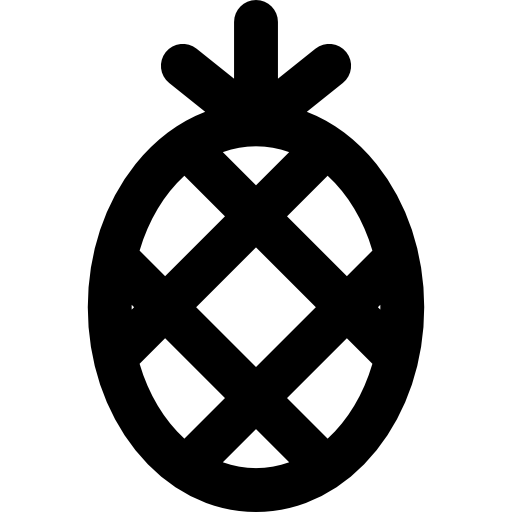 ananas Basic Rounded Lineal icona