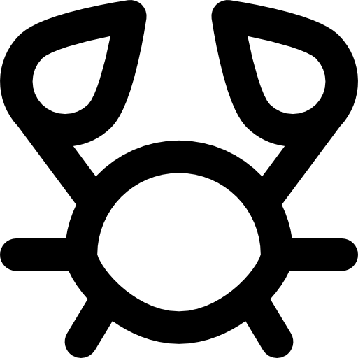 cangrejo Basic Rounded Lineal icono