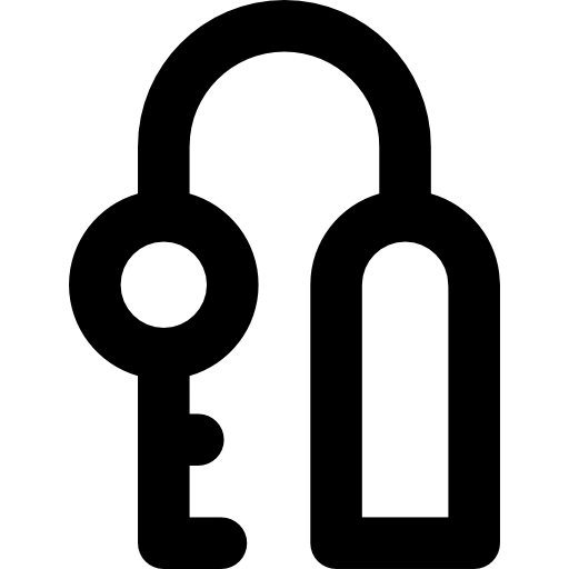 klucz hotelowy Basic Rounded Lineal ikona