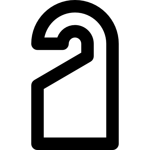 bitte nicht stören Basic Rounded Lineal icon