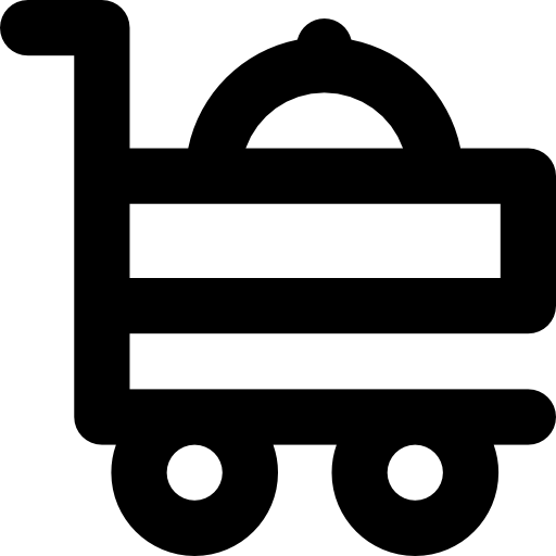 wózek Basic Rounded Lineal ikona