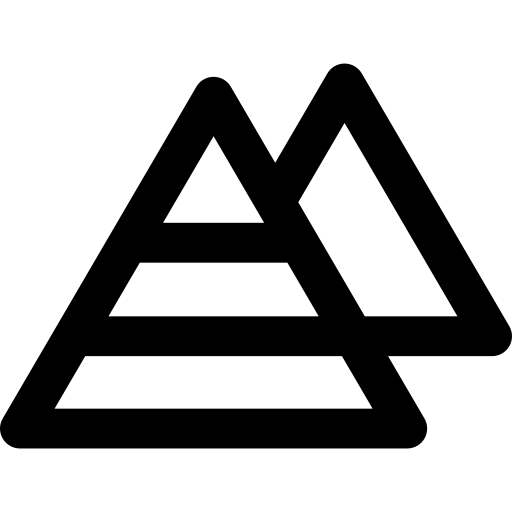 piramidi Basic Rounded Lineal icona