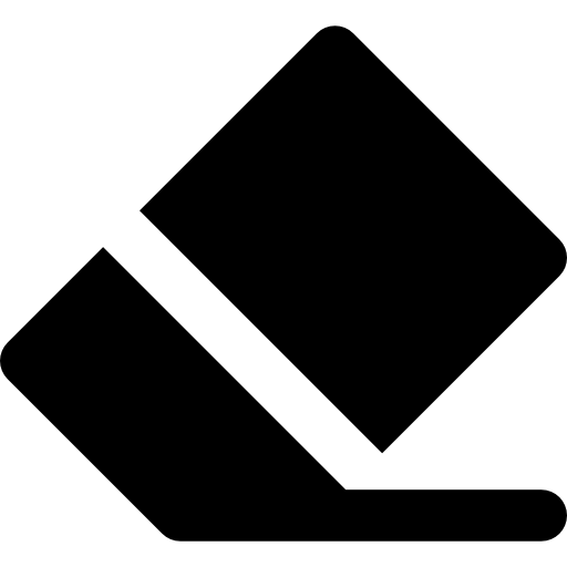 Eraser Basic Rounded Filled icon