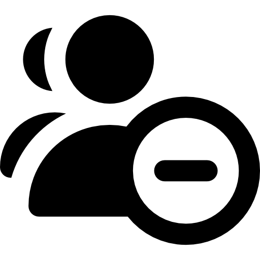 Remove user Basic Rounded Filled icon