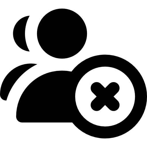benutzer entfernen Basic Rounded Filled icon