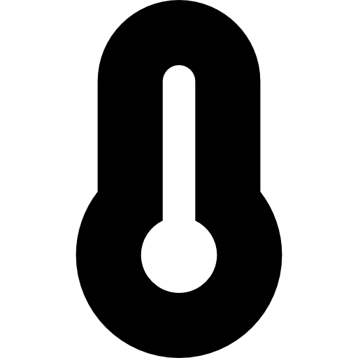 Thermometer Basic Rounded Filled icon