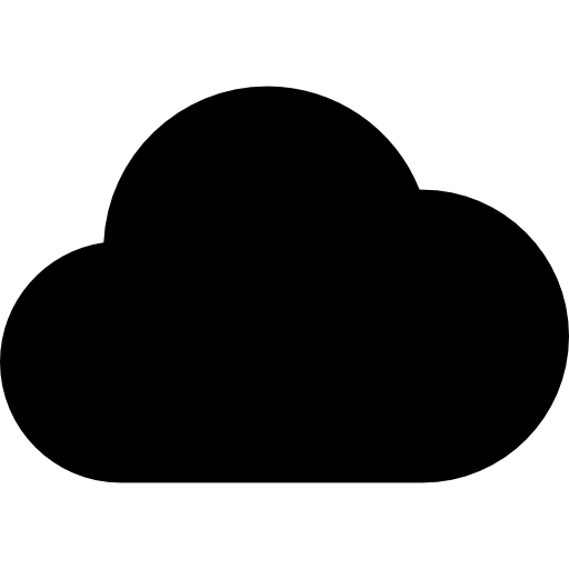 chmura Basic Rounded Filled ikona