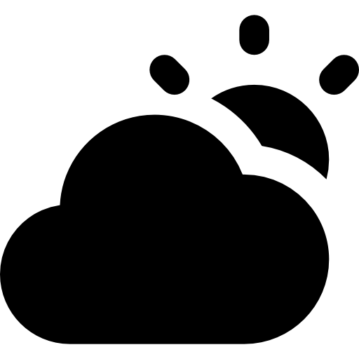 bewolkt Basic Rounded Filled icoon