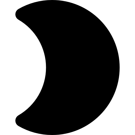 luna crescente Basic Rounded Filled icona