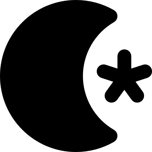 달의 위상 Basic Rounded Filled icon