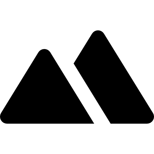 montañas Basic Rounded Filled icono
