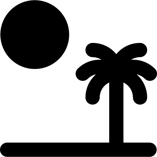 Beach Basic Rounded Filled icon