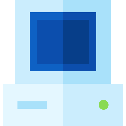 komputer osobisty Basic Straight Flat ikona