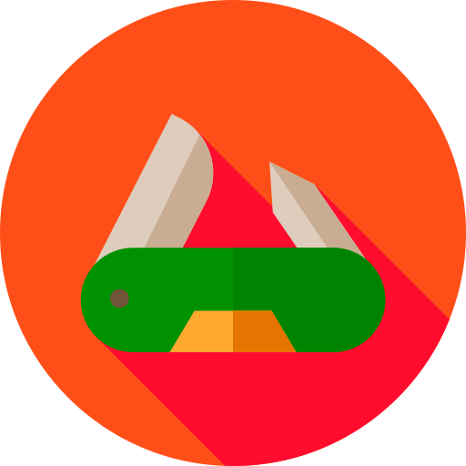 szwajcarski scyzoryk Flat Circular Flat ikona