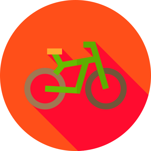 bicicletta Flat Circular Flat icona