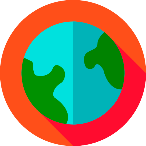 aarde Flat Circular Flat icoon