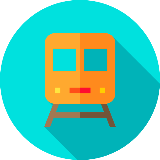 pociąg Flat Circular Flat ikona
