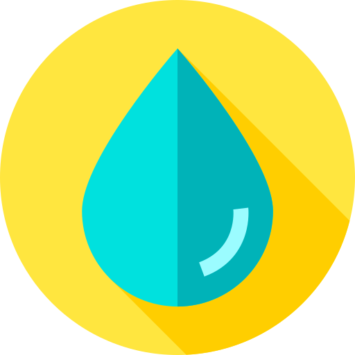 水 Flat Circular Flat icon
