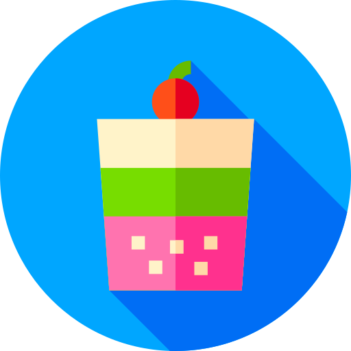 Pudding Flat Circular Flat icon