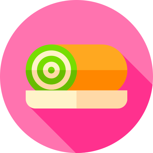 Roll cake Flat Circular Flat icon
