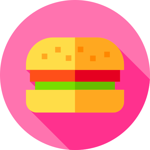 バーガー Flat Circular Flat icon