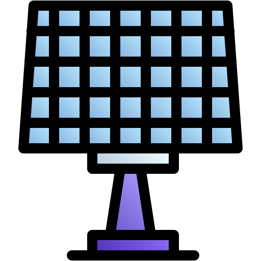 panel słoneczny Generic gradient lineal-color ikona