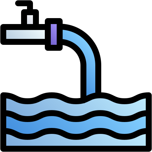 watervervuiling Generic gradient lineal-color icoon