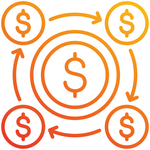 przepływ środków pieniężnych Generic gradient outline ikona
