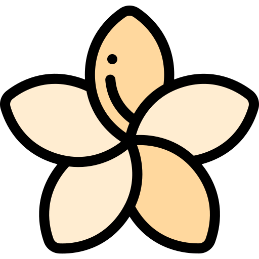 plumeria Detailed Rounded Lineal color icon