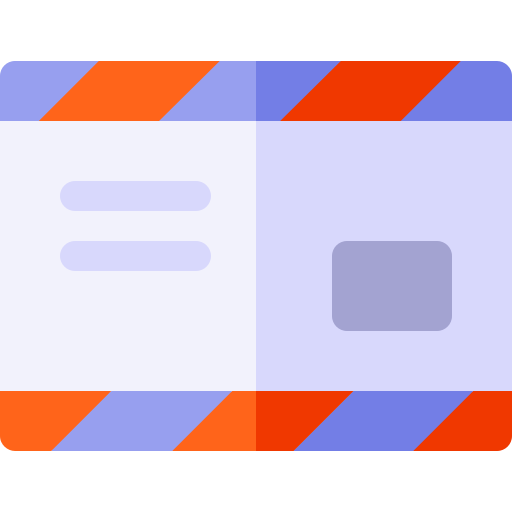 Tarjeta postal Basic Rounded Flat icono