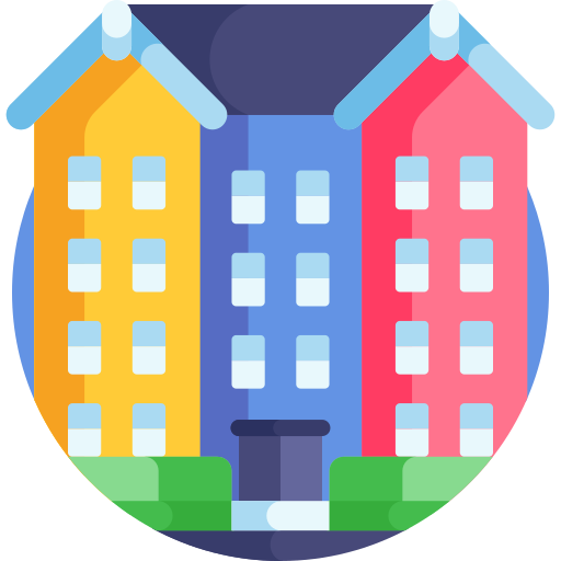 Apartments Detailed Flat Circular Flat icon