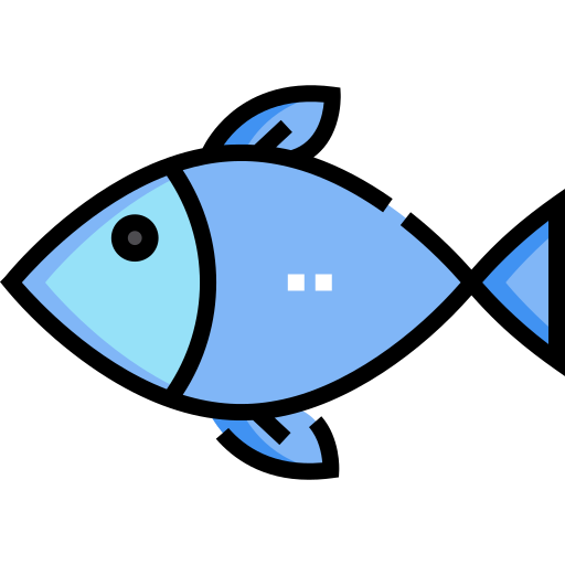 Pescado Detailed Straight Lineal color icono