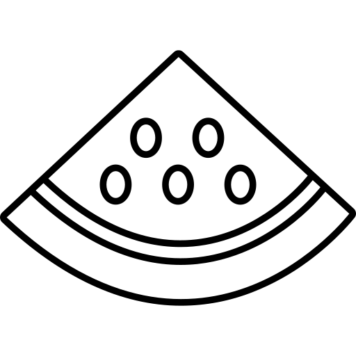 수박 조각 Generic black outline icon