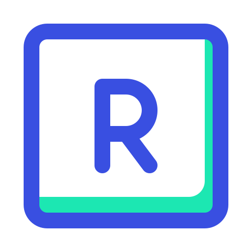 lettera r Generic color lineal-color icona