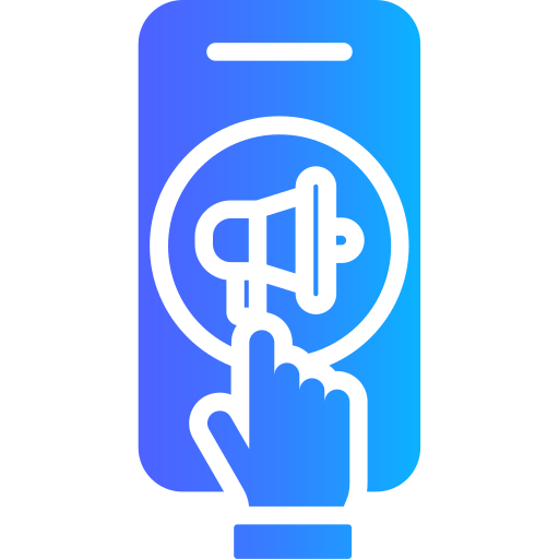 mobiele marketing Generic gradient fill icoon