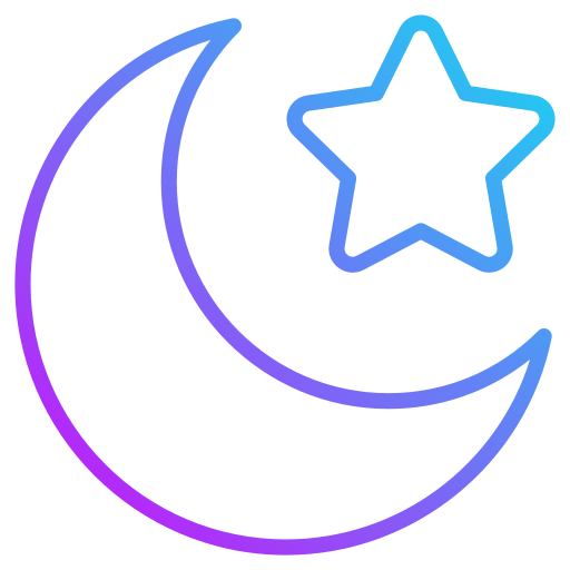 lune et étoile Generic gradient outline Icône