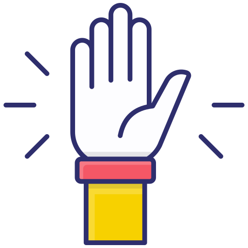 hand hoch Generic color lineal-color icon