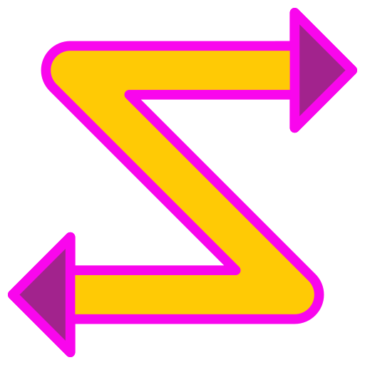 ジグザグ矢印 Generic color lineal-color icon