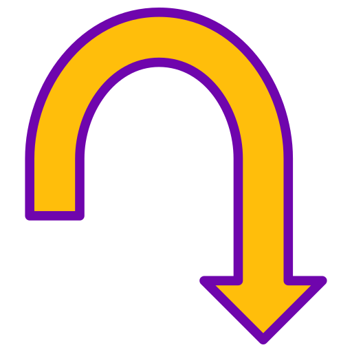 flecha de giro en u Generic color lineal-color icono