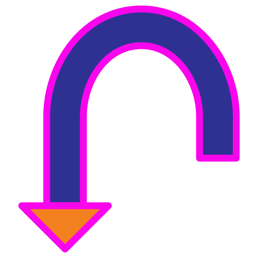freccia di inversione a u Generic color lineal-color icona