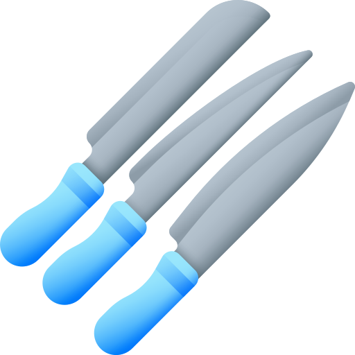 cuchillos 3D Color icono