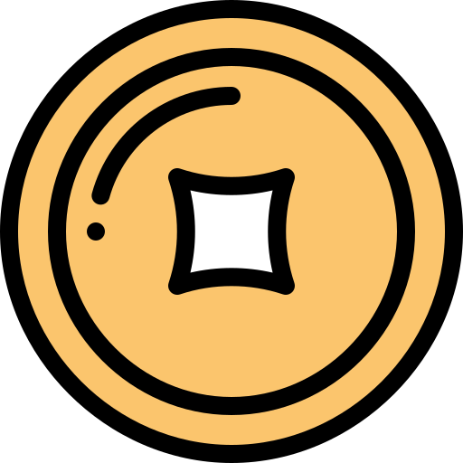 Coin Detailed Rounded Lineal color icon