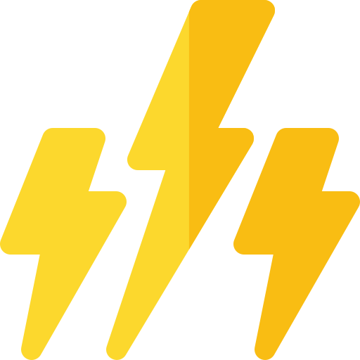 Lightning Basic Rounded Flat icon