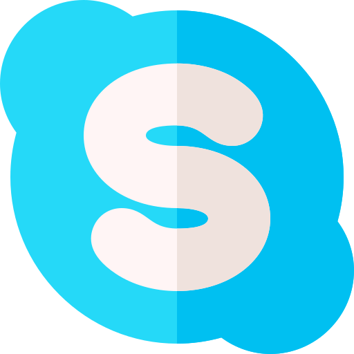 Skype Basic Rounded Flat icono